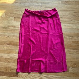 Pink Silk Skirt